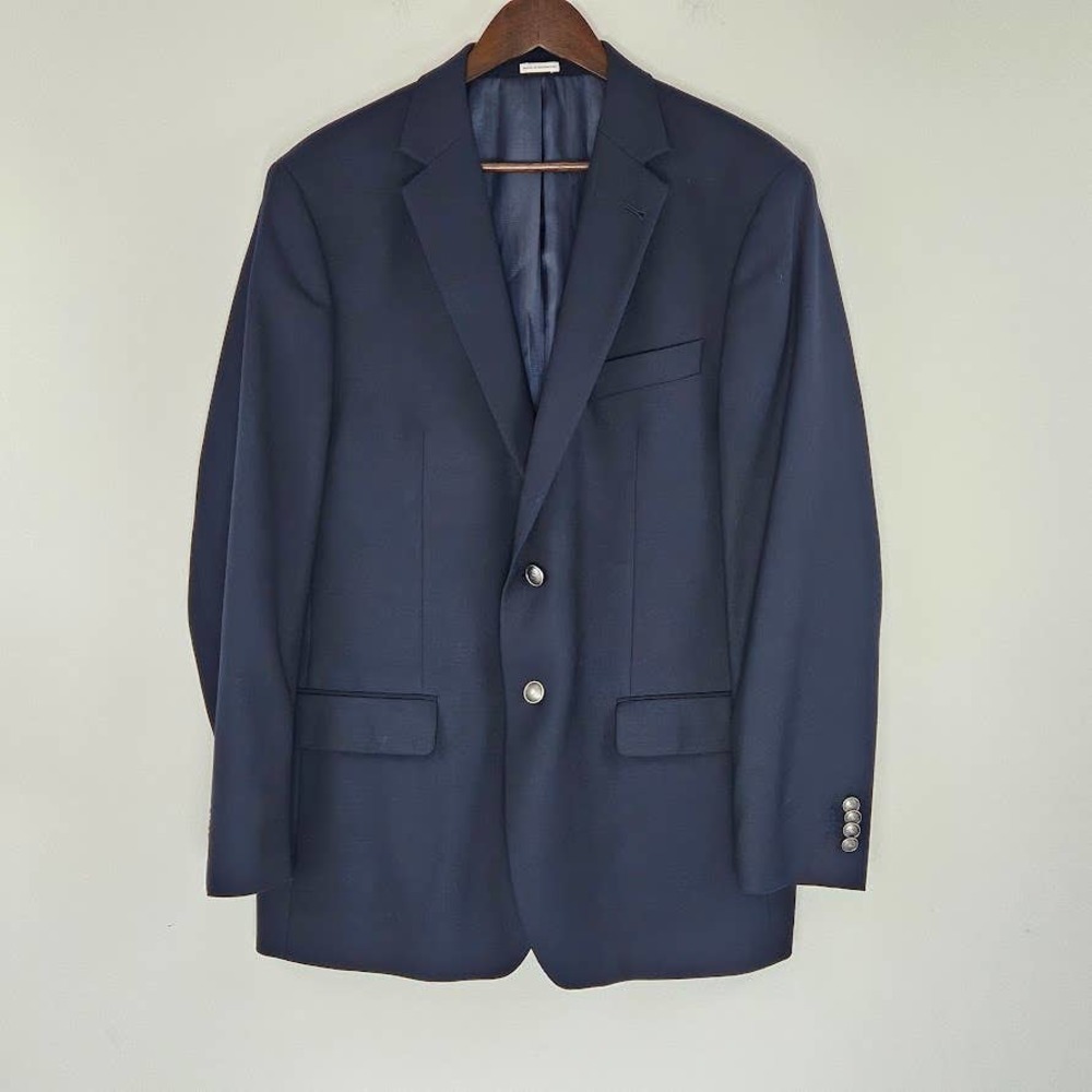 Joseph Abboud Heritage Men's Blazer Sport Jacket 100% Wool Navy Size 42R